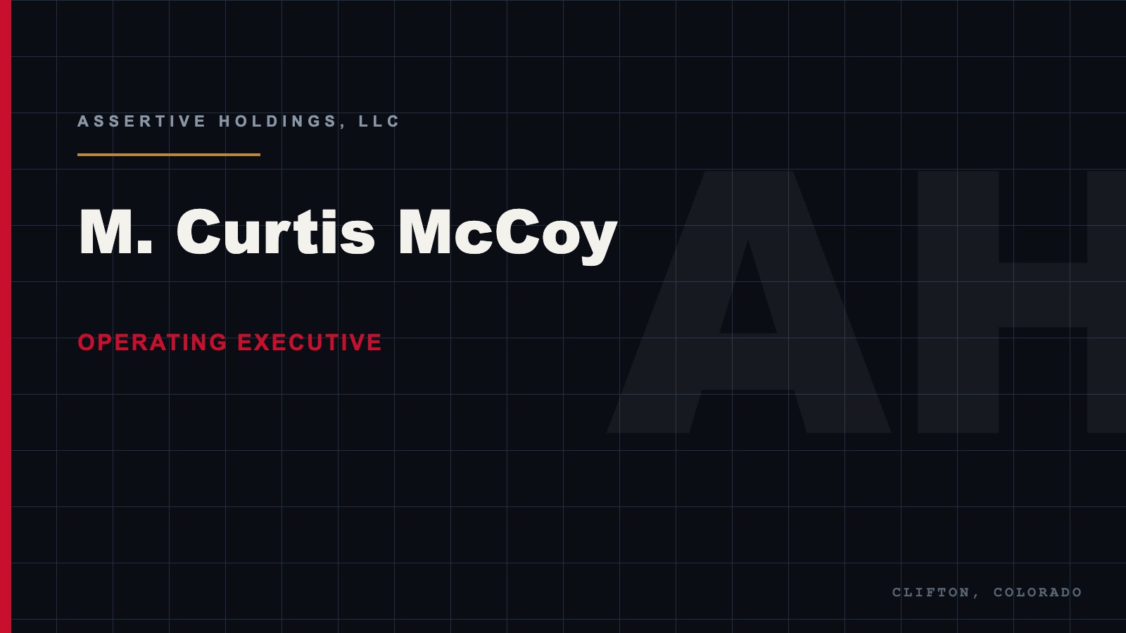 M. Curtis McCoy, marketing and search lead at Assertive Holdings, LLC