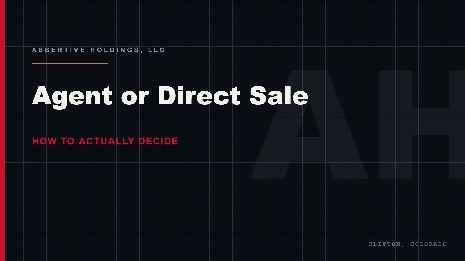 Choosing between an agent and a direct sale when selling a rental property