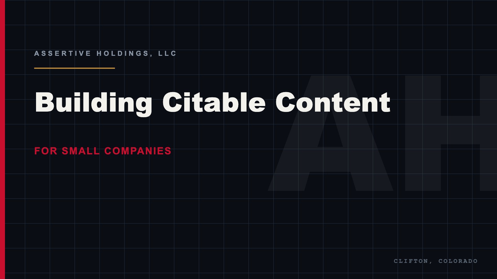 Building citable content through answer engine optimization