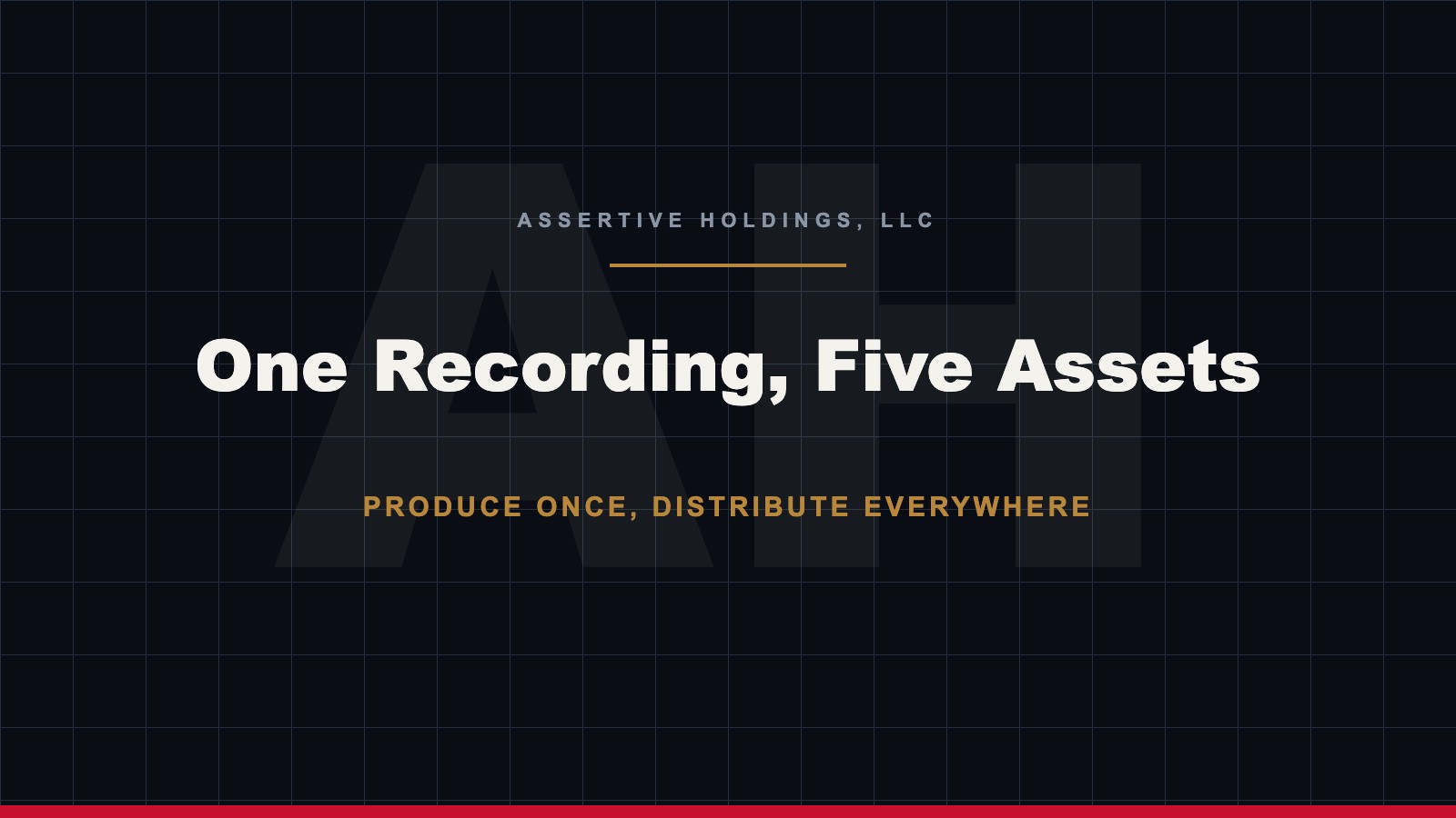 Turning one recording into multiple owned media assets